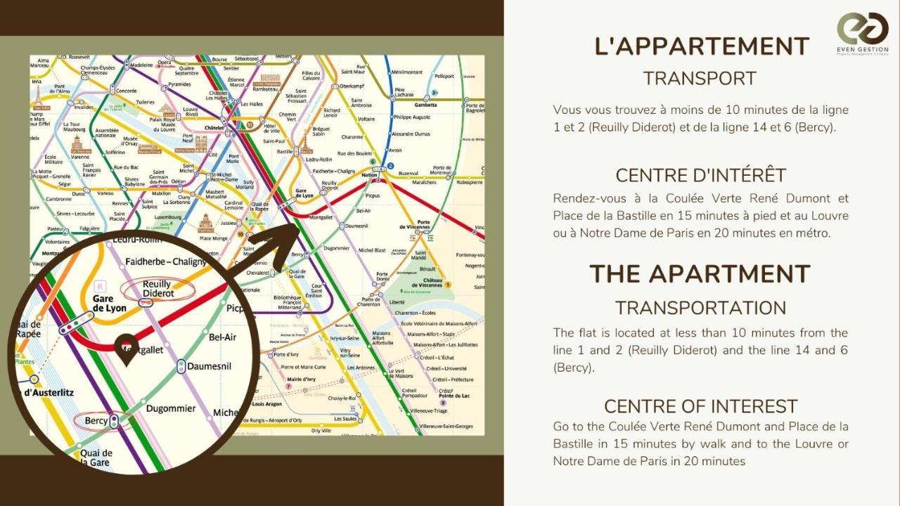 דירות פריז Appart 4Pers #Daumesnil#Gare De Lyon#Accor Arena מראה חיצוני תמונה